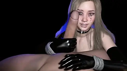 Busty Blonde Babe Point of View Handjob - Eye Contact Facial