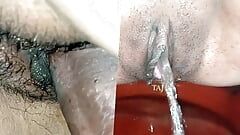 Fucking close up indian girl after pissing pussy cum inside fun fuck my wife's pussy after peeing
