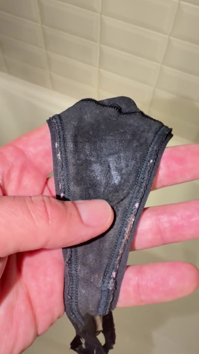 Wife gave her creampied panty to tease me | Clip 1