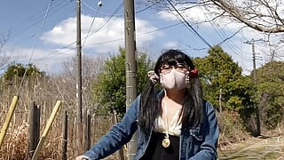 No133 Walking without panties and hidden masturbation at a neighbor's house