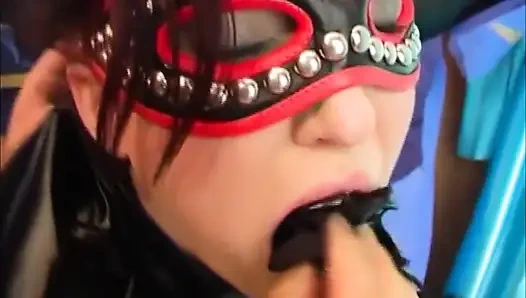 Hot brunette with big boobs takes a nice cock