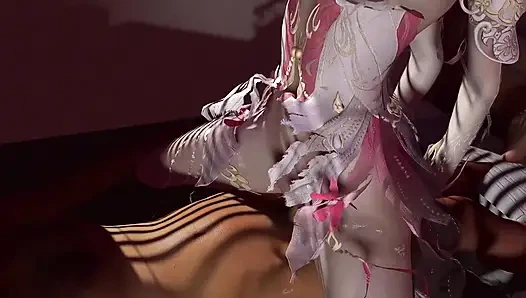 3D Horny Slut Cosplay Model Wearing Sexy Dress Got Fucked so Hard
