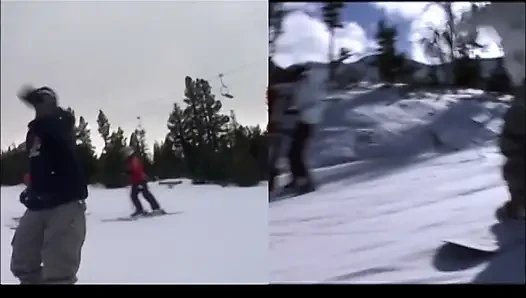 Snowboarden, schwanzlutschen und ernst, versauter sex