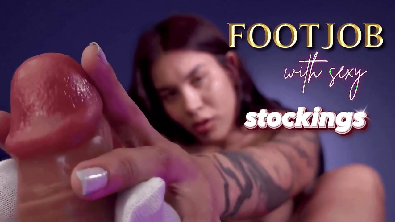 Footjob with Sexy Stockings