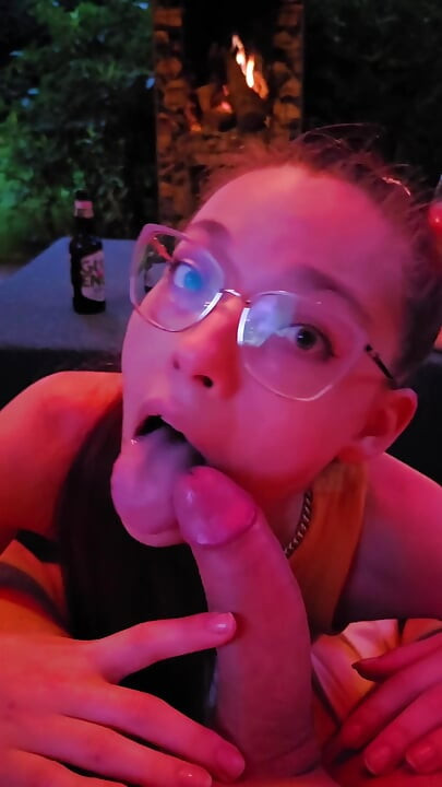 Summer Holiday Blowjob with Cum in Mouth