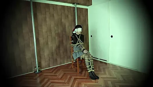 Shibari porn video – Situation: Escape From the Ropes "while the Perpetrator Is Away"