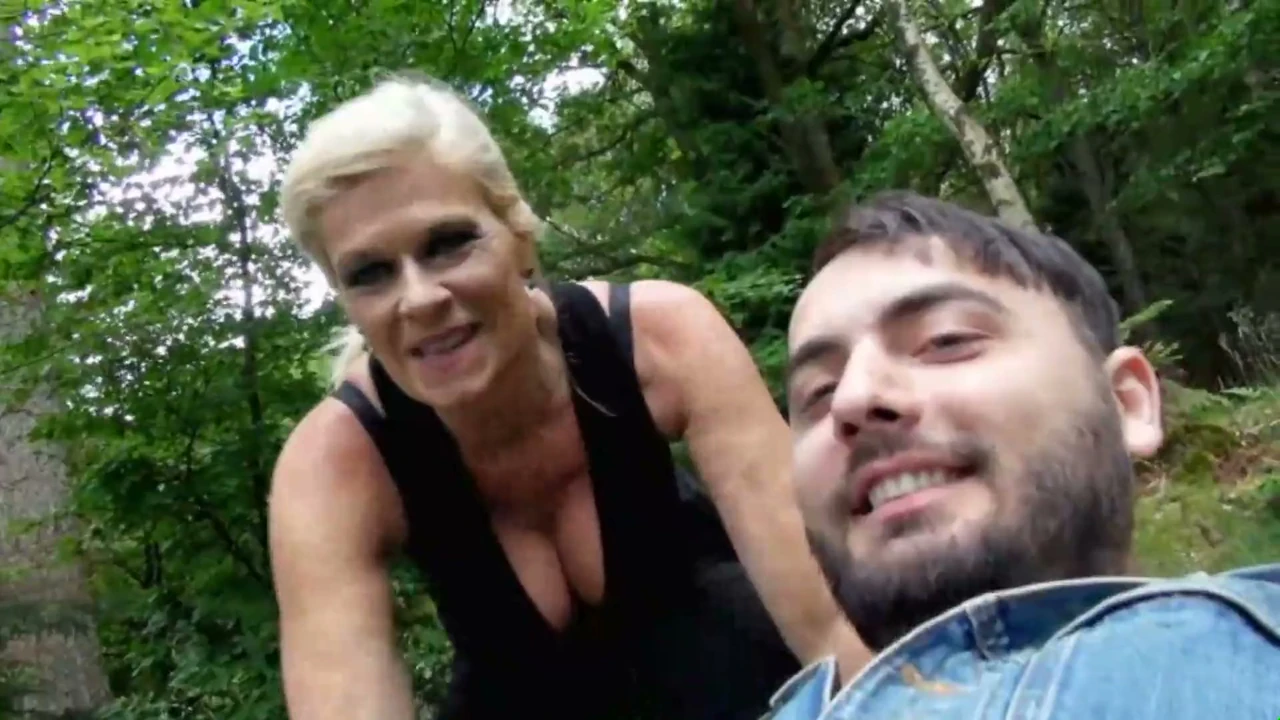 German Amateur MILF with Big Tits Outdoor Fucked in Countryside