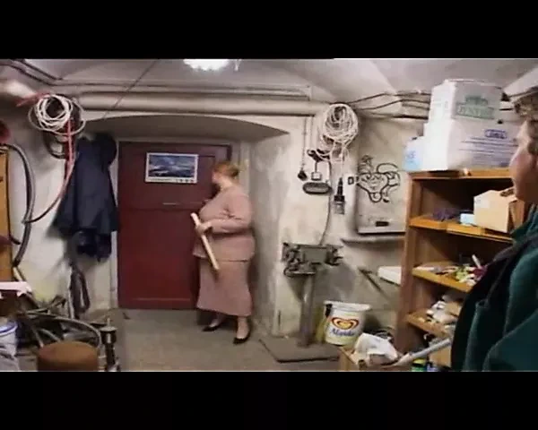 BBW Step Mom has sex in a workshop