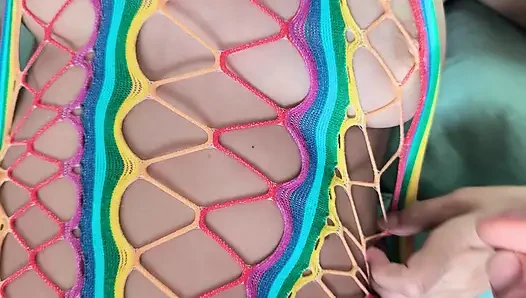 I let my stepbrother admire my body, he follows the outline of my virgin...