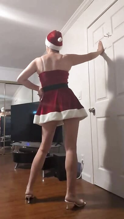 Wife celebrating Xmas