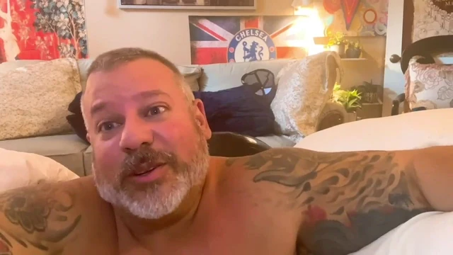 Big Daddy Bull Balls Has Hand Free Cumshot