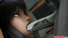 Sexy Motoko Kusanagi blowing dick and fucking hard
