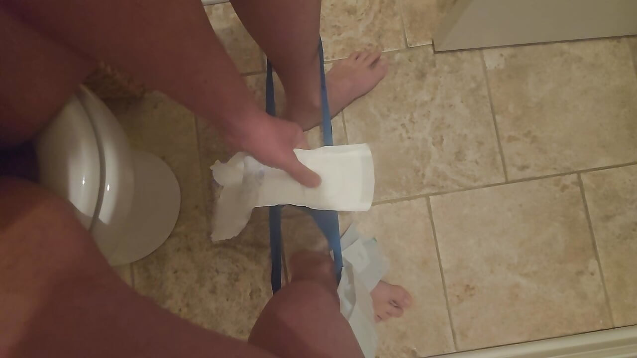 New Panties Pad Placement and Cum on Huge  ABC Japanese Scented Pads