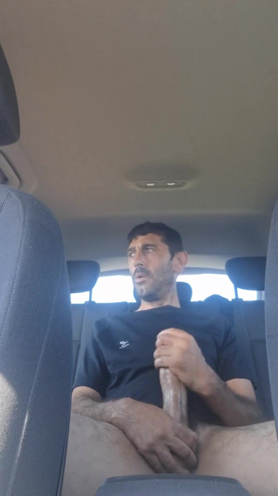 Mature men masturbating naked in the car' | Clip 1