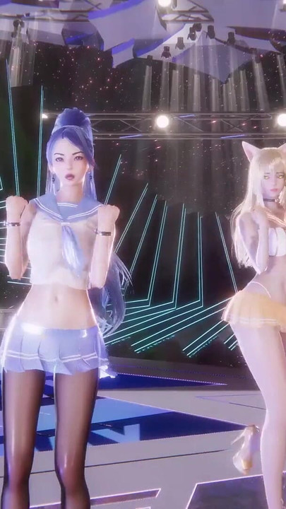 MMD SECRET NUMBER - WHO DIS Ahri Akali Seraphine Kaisa Evelynn เซ็กซี่ Kpop เต้นลีกของตํานาน เฮนไต ไม่เซ็นเซอร์ 4K 60FPS | คลิป 1