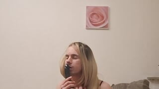 German sissy with machine
