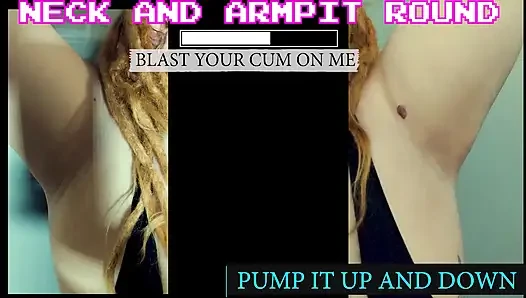 The jerk off to my neck armpits and boobies game jerk it