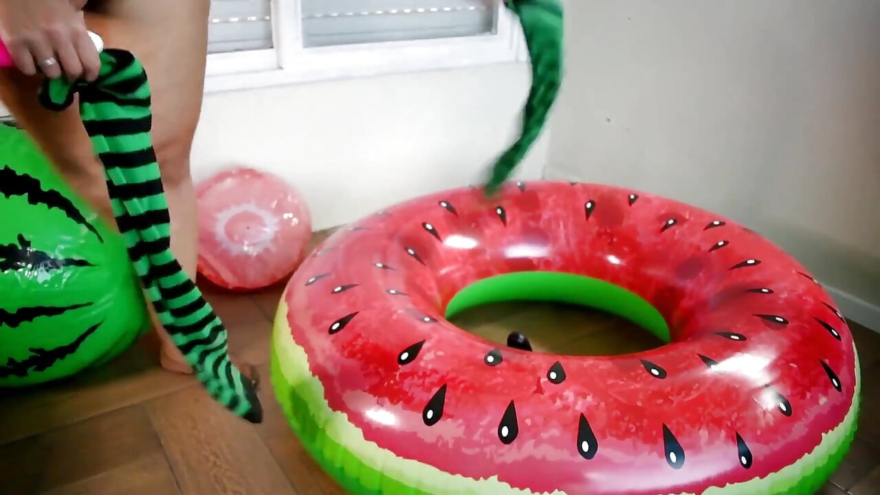 Squirting on My Fruity Inflatable Collection - Bunny Looner