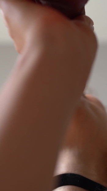 Stunning moment from "Slobbery Blowjob With Mouth Fucking, Licking Balls And Pulsating Cum Swallow"