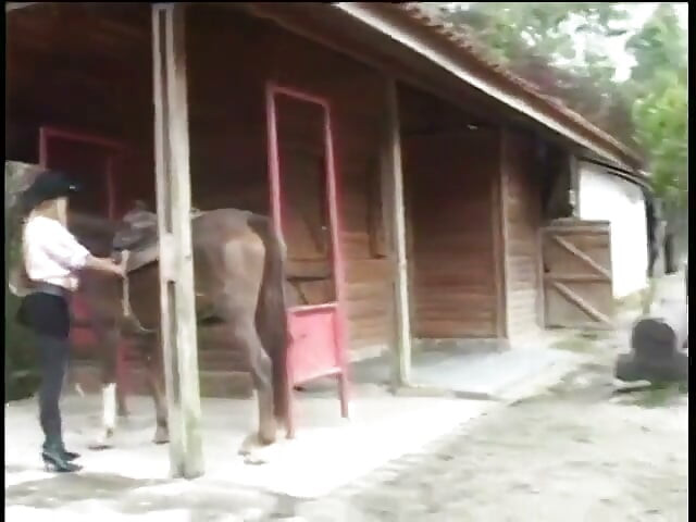 Blonde gets mounted on woods naked then gets her pussy licked and fingered