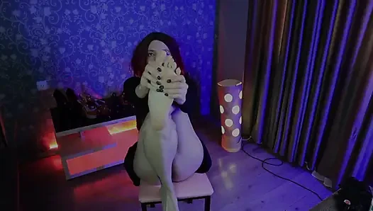 My feet are without stockings