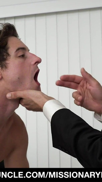 Jaw-dropping moment from "Mormon Boy Gets Fucked By Bearded Mormon Leader"