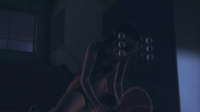 Yaoi Femboy - фембой занимается сексом с одноклассницей в коридоре колледжа ночью