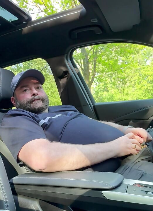 Bear almost got caught in the car
