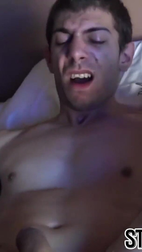 Straight tattooed teen gets dripping wet facial after sex | Clip 2