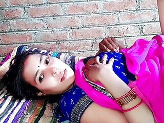 Sex genossen, romantischer sex, heißes bhabhi in rosa sari.