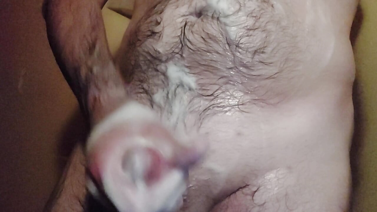 Washing in the shower and jerking off