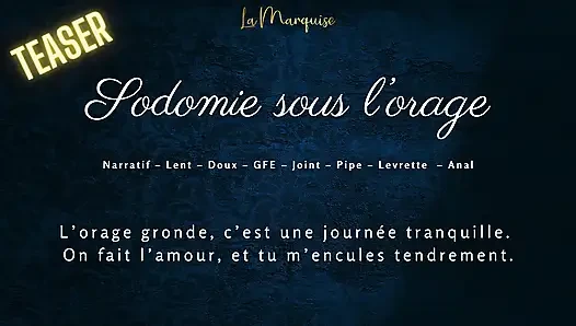Sensual sodomy under the ASMR storm - french audio porn