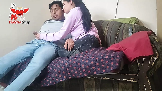 MY BOYFRIEND FUCKS ME HARD IN THE LIVING ROOM