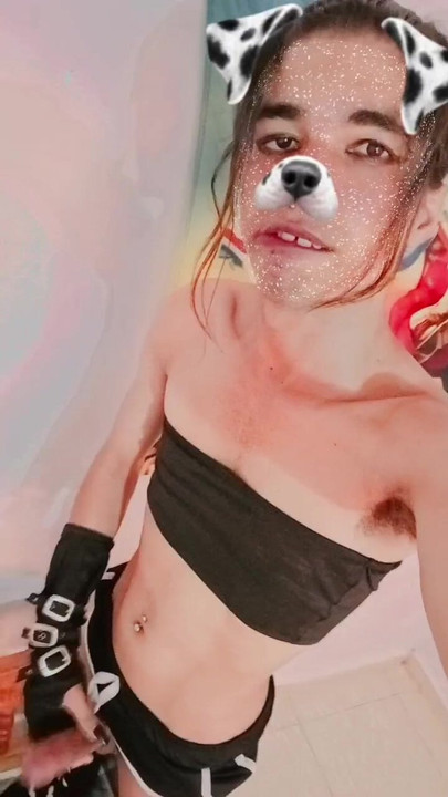 Brand new femboy masturbating