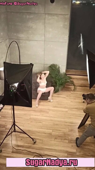 Backstage at an erotic shoot