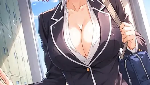 Anime-mädchen tanzen