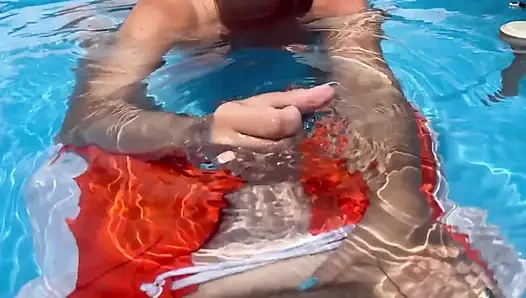 Blowjob, Handjob in Pool
