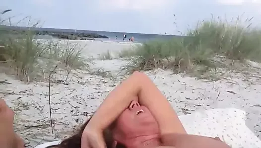 Hot wife masturbating on the beach - nicolo33