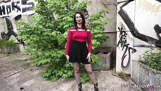 GERMAN SCOUT - German Cougar Ariel Rossi with Big Ass Pick Up for First Casting Fuck