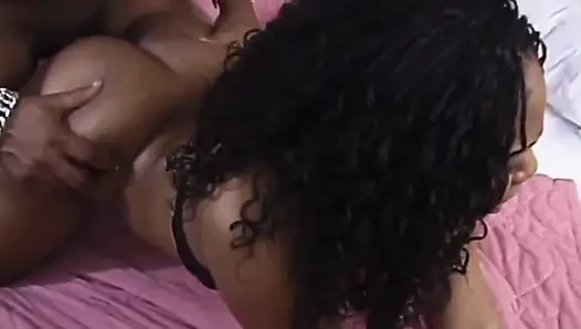 Curvy Ebony MILF Rides Thick Cock Wildly