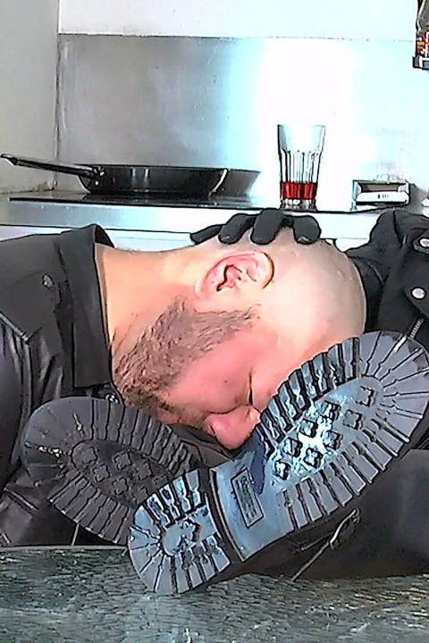 Leather & Dominance: Raw Foot Worship After Boots off