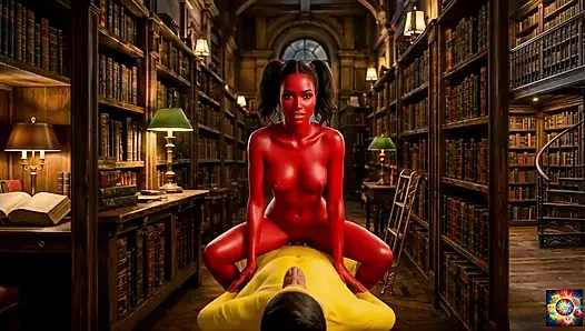Geheime bibliotheksromantik - AI hentai ASmr