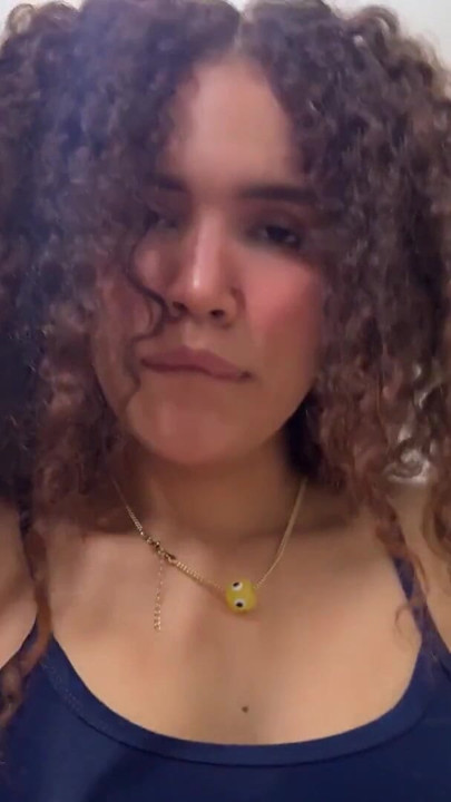 My beautiful curly-haired stepsister insists on sucking my cock and then she fucks me desperately | Clip 1