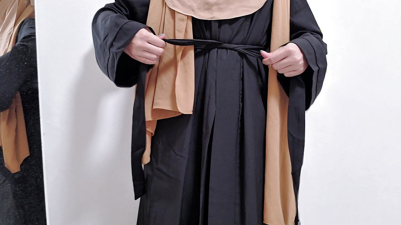 POV: Watch Your Hijabi Girl Tease in a Black Abaya