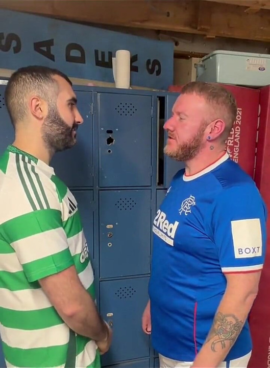 Heated Rivalry Between Football Players