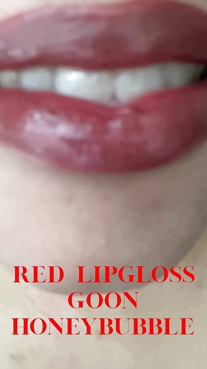 Applying Red Lipgloss Lip Fetish, Gooning, Femdom, Findom