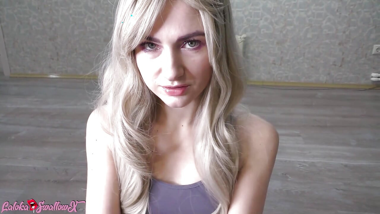 Hot blonde sensual blowjob big cock after college - oral creampie