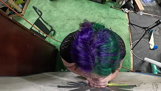 goth teen visits glory hole sucks him dry