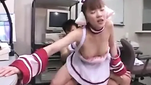 Japanese maid serves the house guest