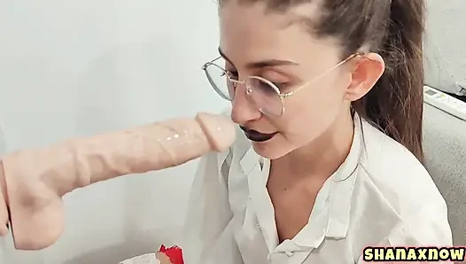 Fantasy Secretary Make up Blowjob Dildo Cumshot